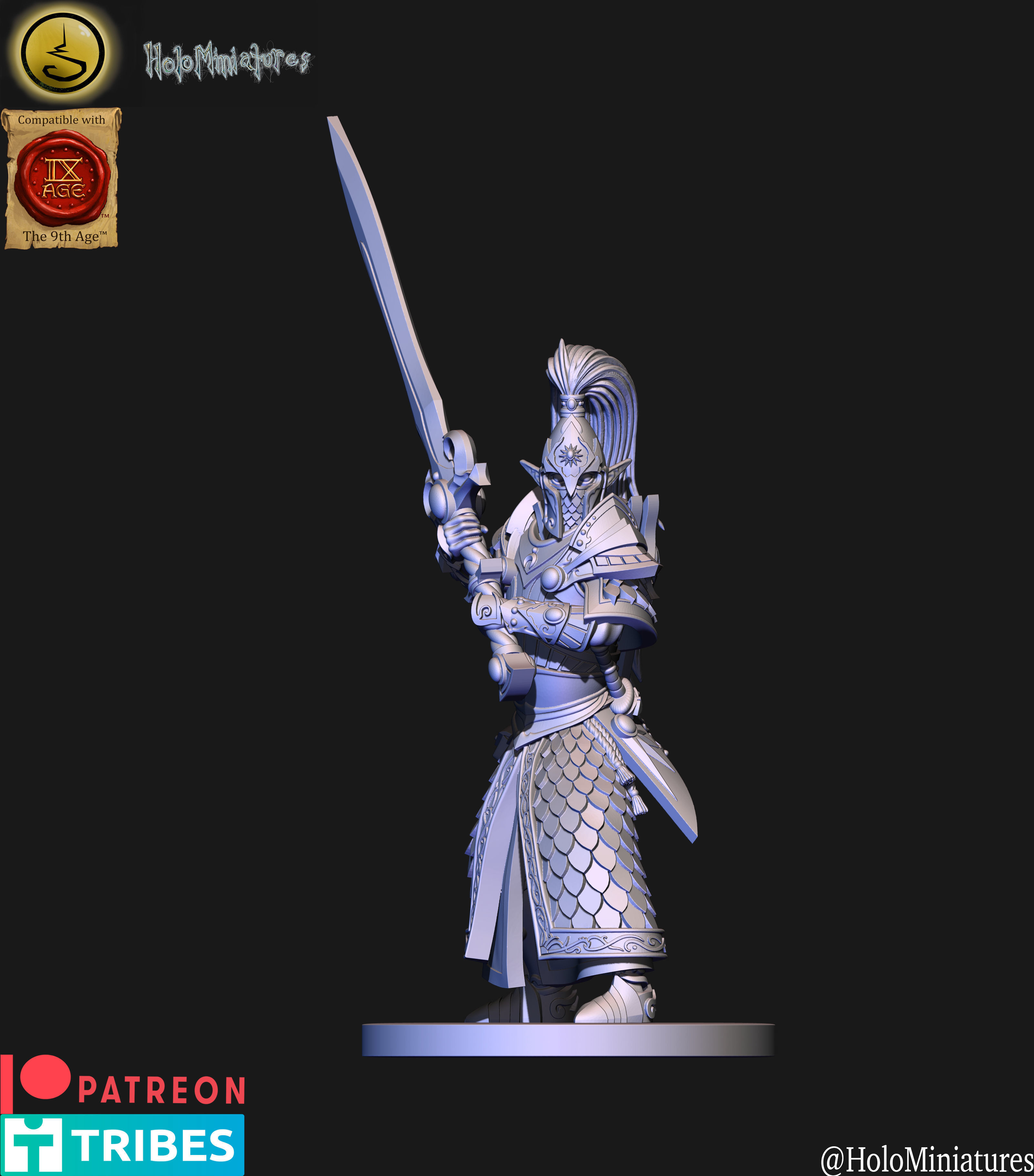 High elves Swordmasters elf 3D print model_13