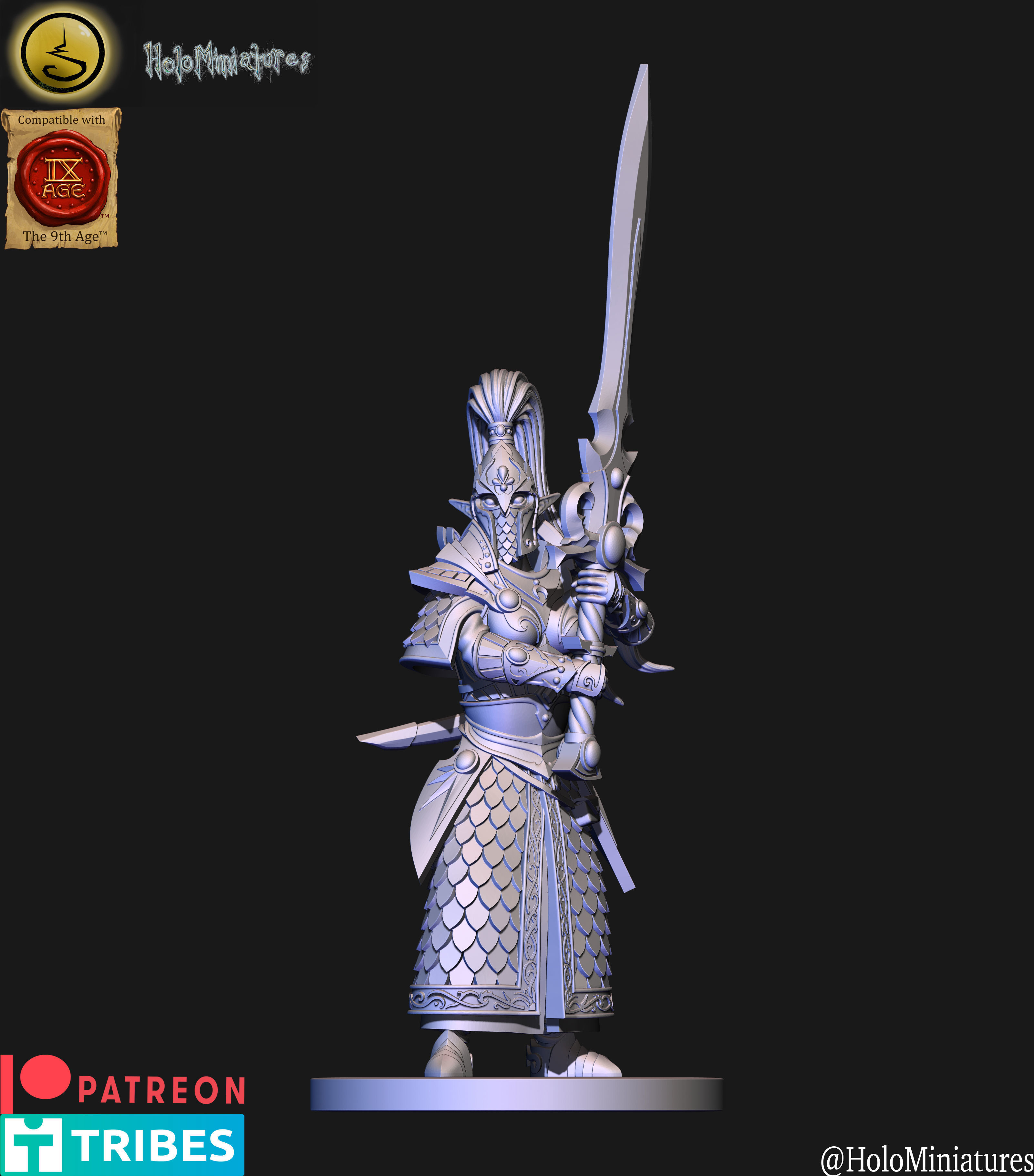 High elves Swordmasters elf 3D print model_10