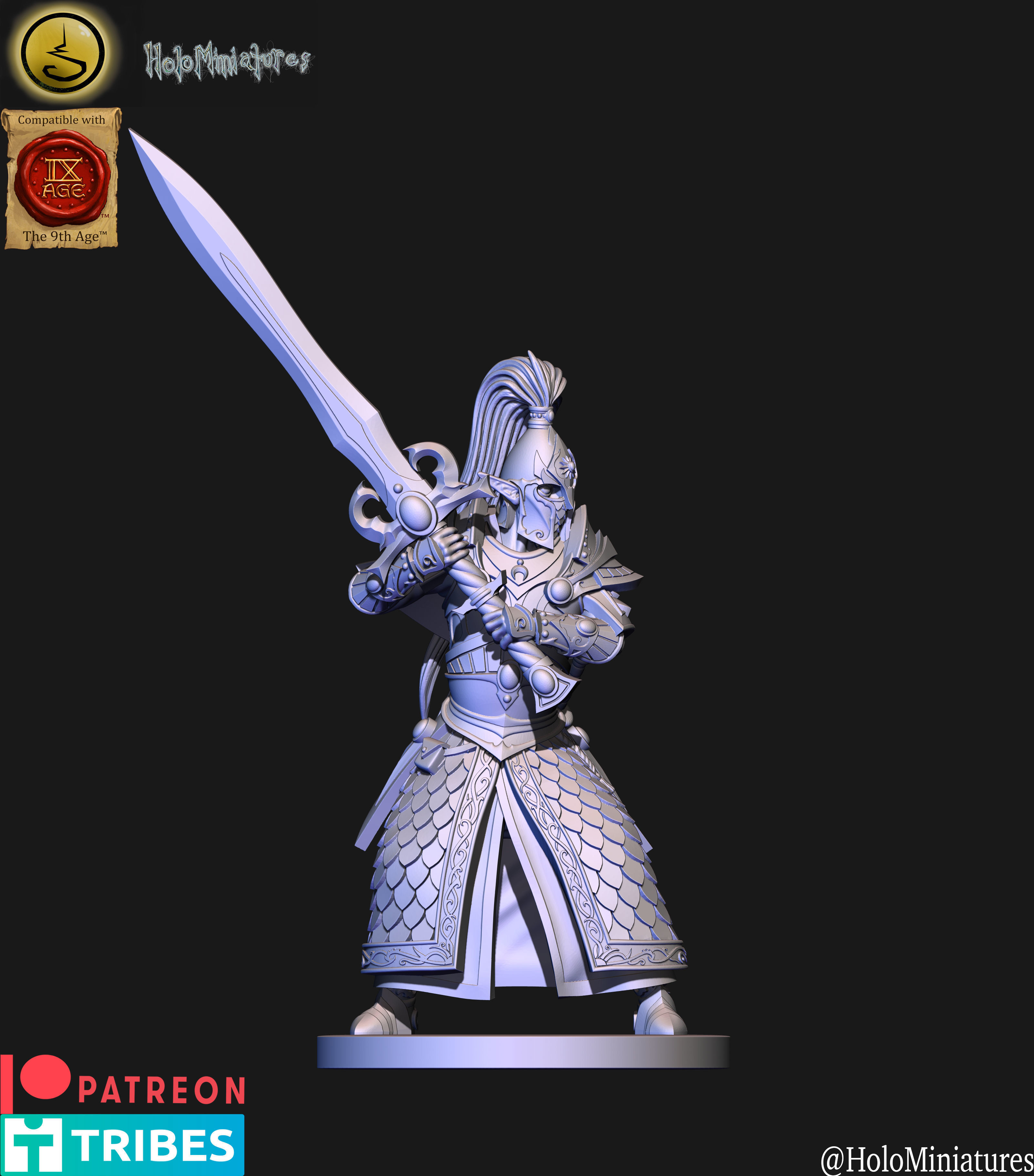 High elves Swordmasters elf 3D print model_8