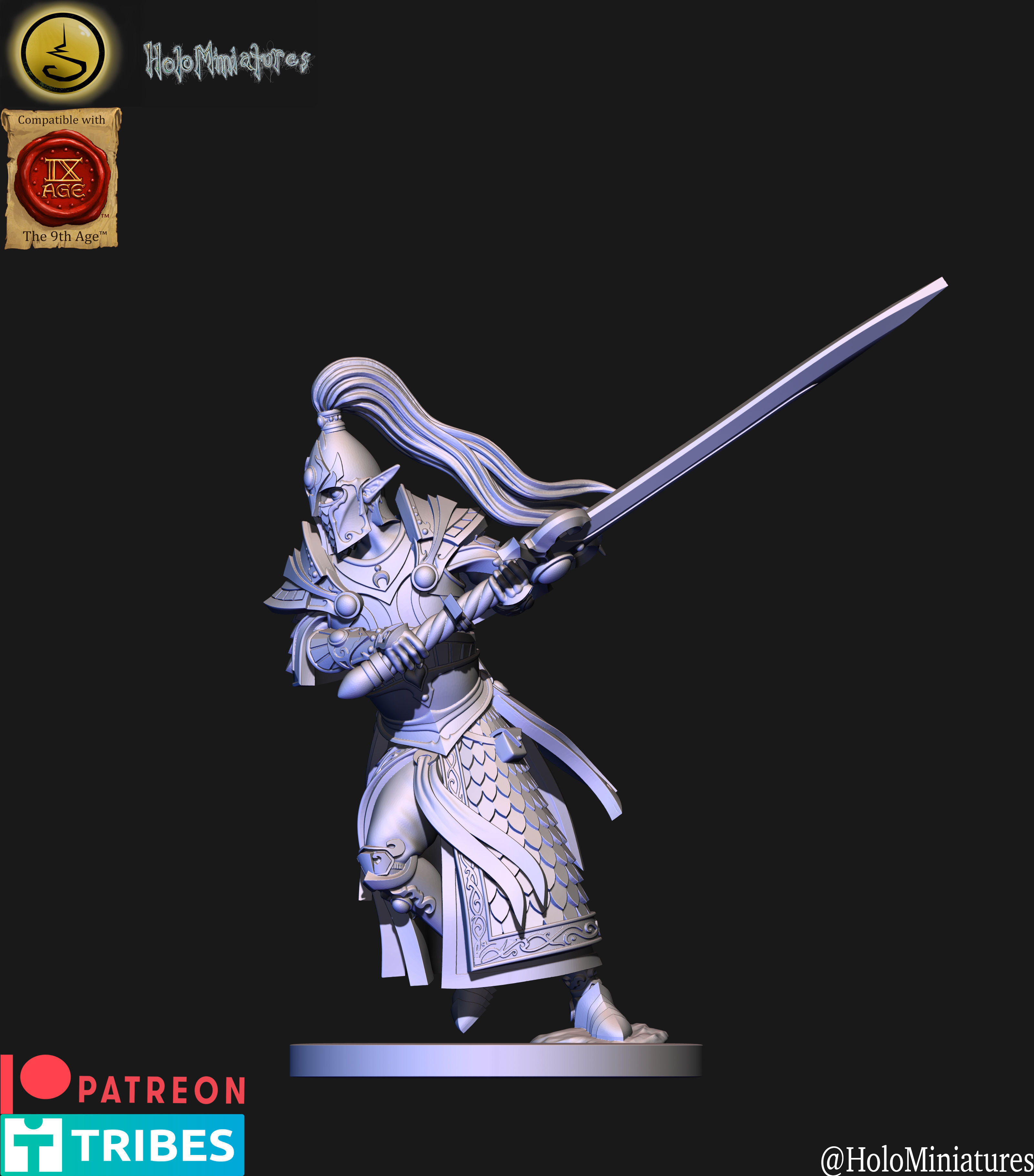 High elves Swordmasters elf 3D print model_2