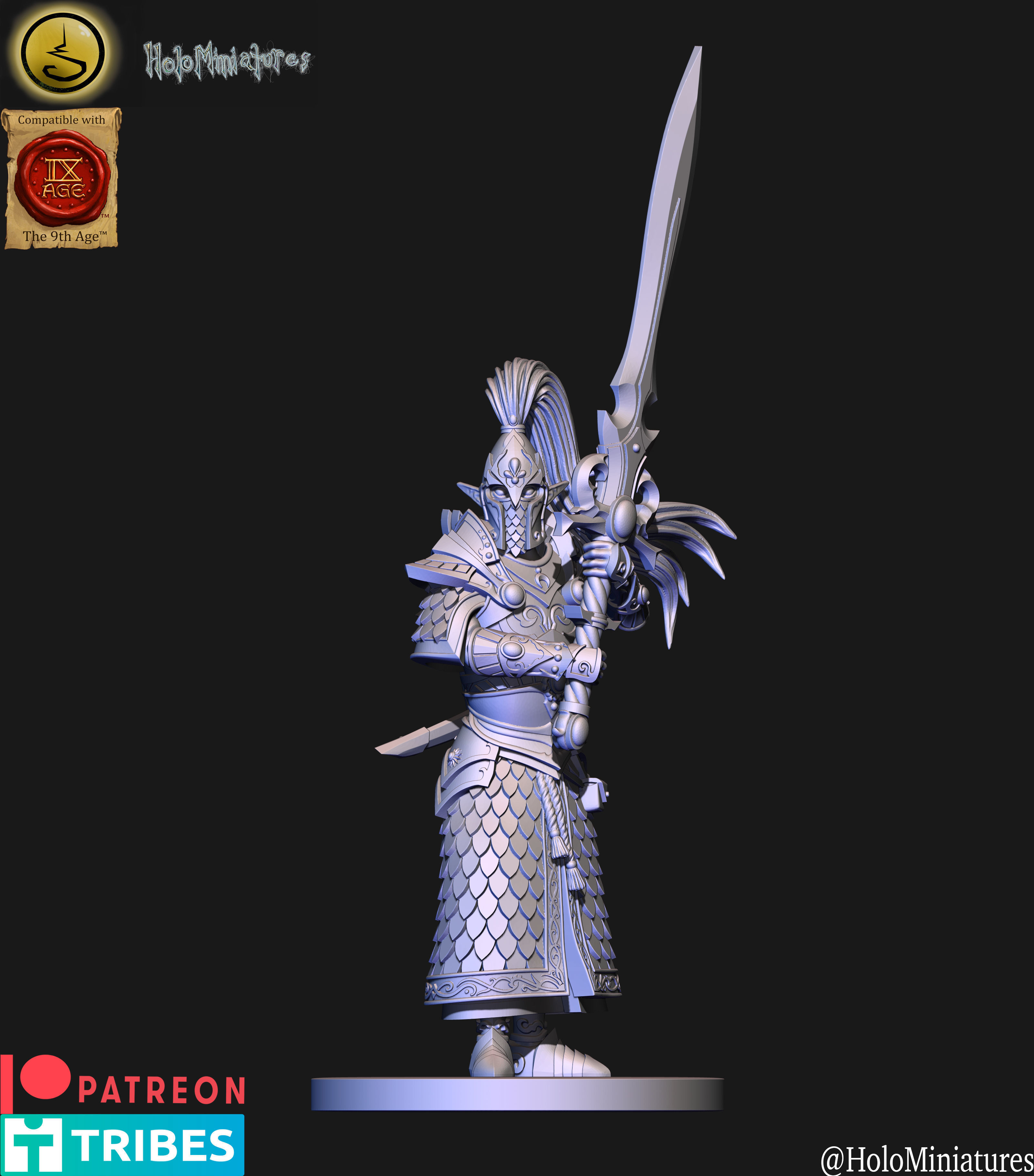 High elves Swordmasters elf 3D print model_9