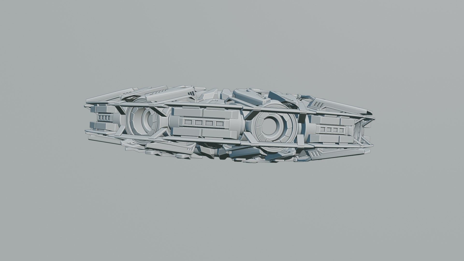 UFO unidentified flying object Low-poly 3D model_7