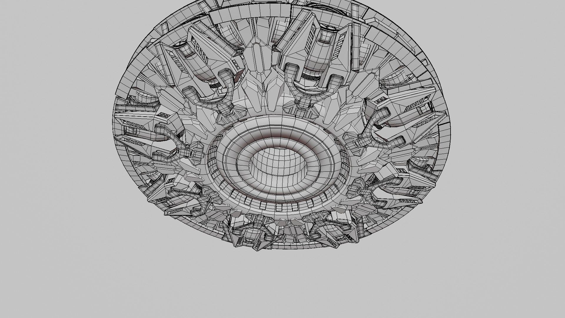 UFO unidentified flying object Low-poly 3D model_16