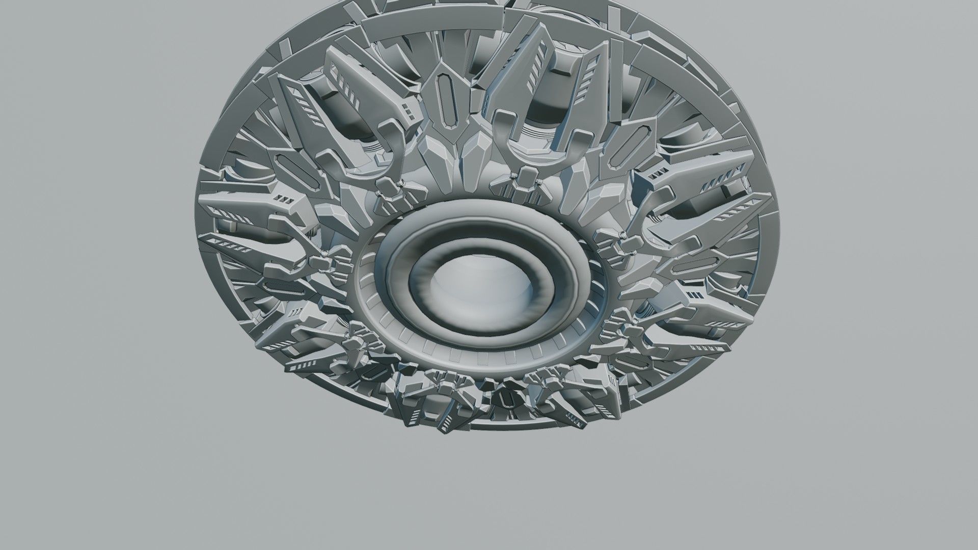 UFO unidentified flying object Low-poly 3D model_9