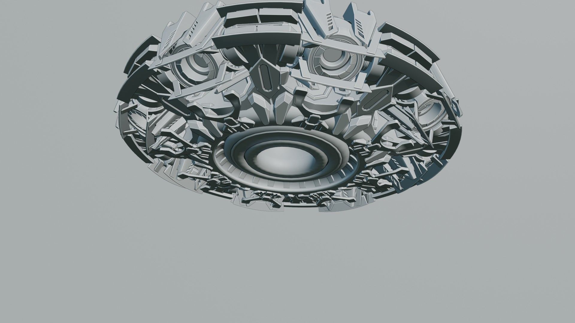 UFO unidentified flying object Low-poly 3D model_11