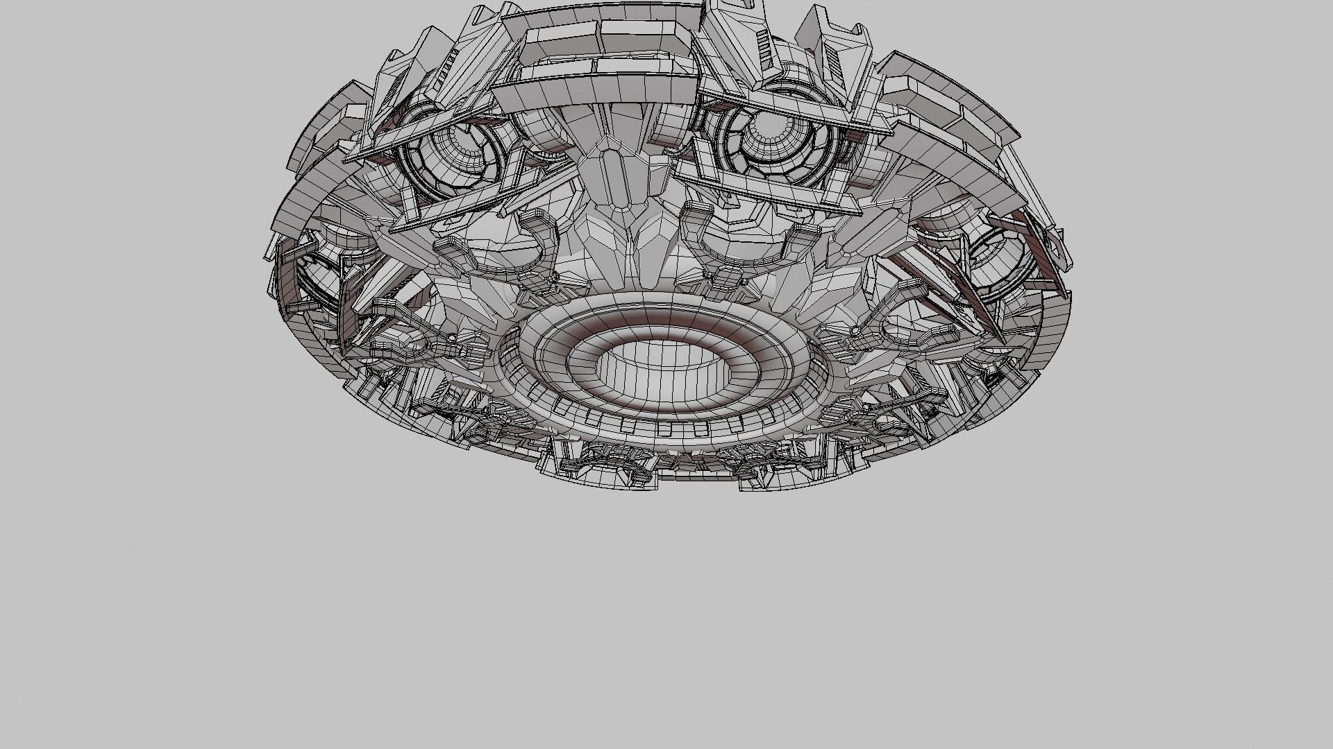 UFO unidentified flying object Low-poly 3D model_18