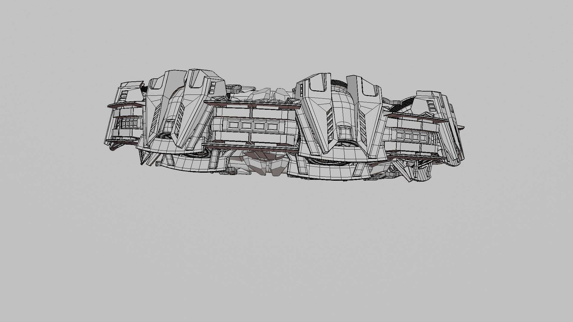 UFO unidentified flying object Low-poly 3D model_17