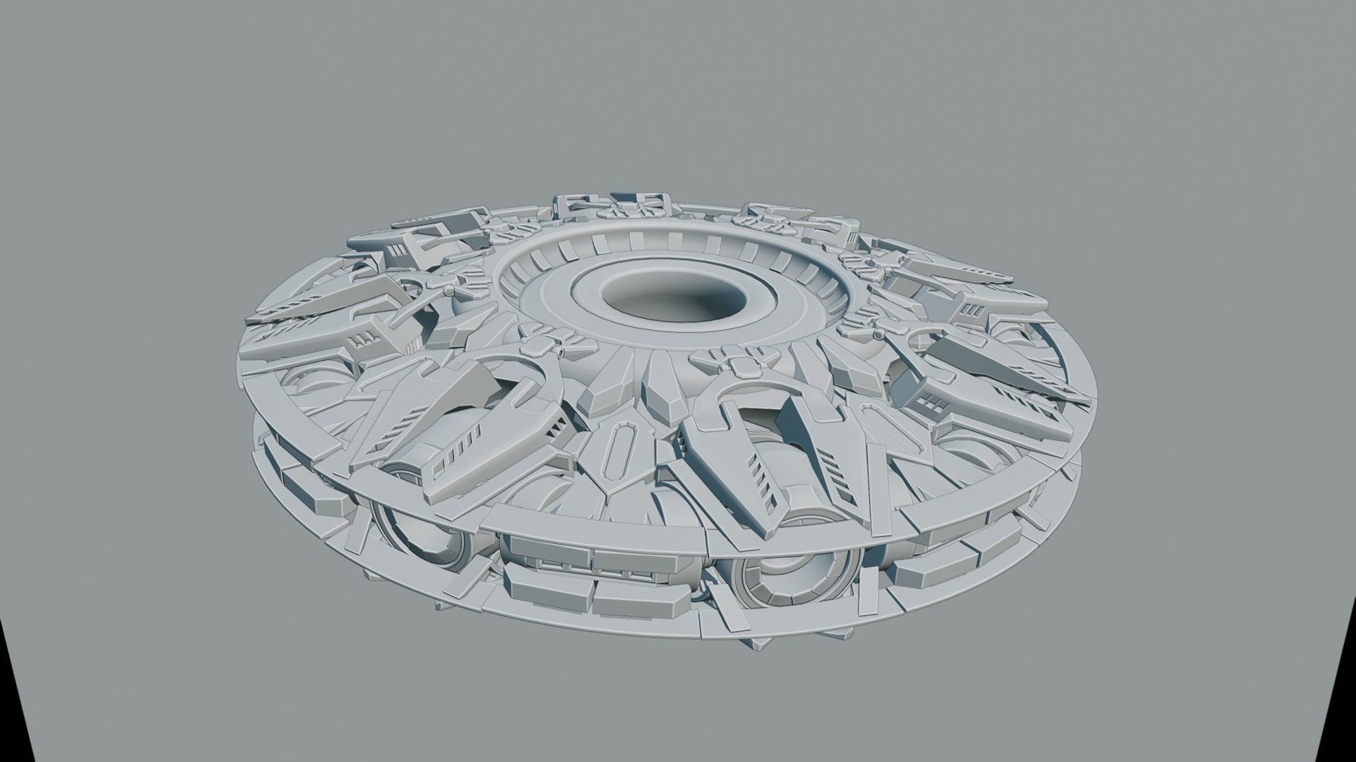 UFO unidentified flying object Low-poly 3D model_8