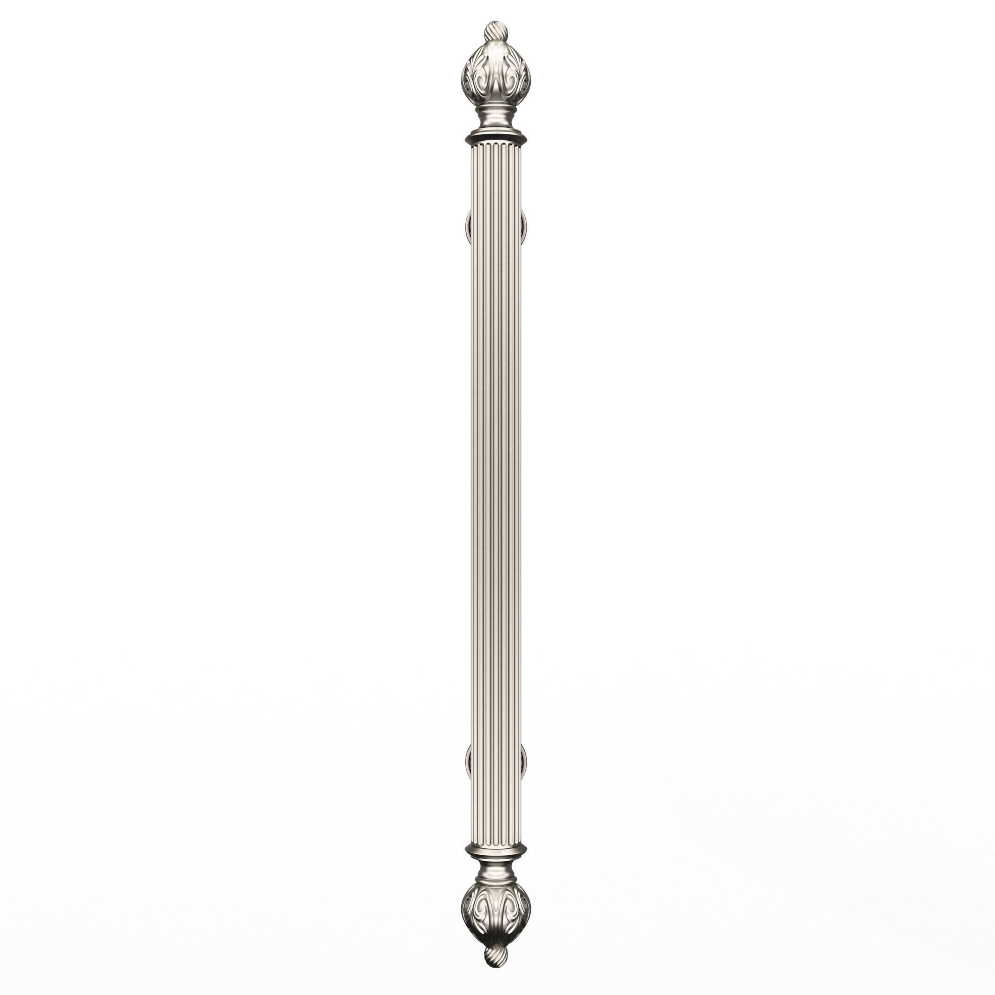 Classic Door Handle 06 Chrome Low-poly 3D model_1