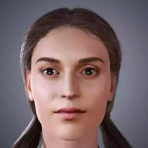 Alicia Vikander Character Low-poly 3D model