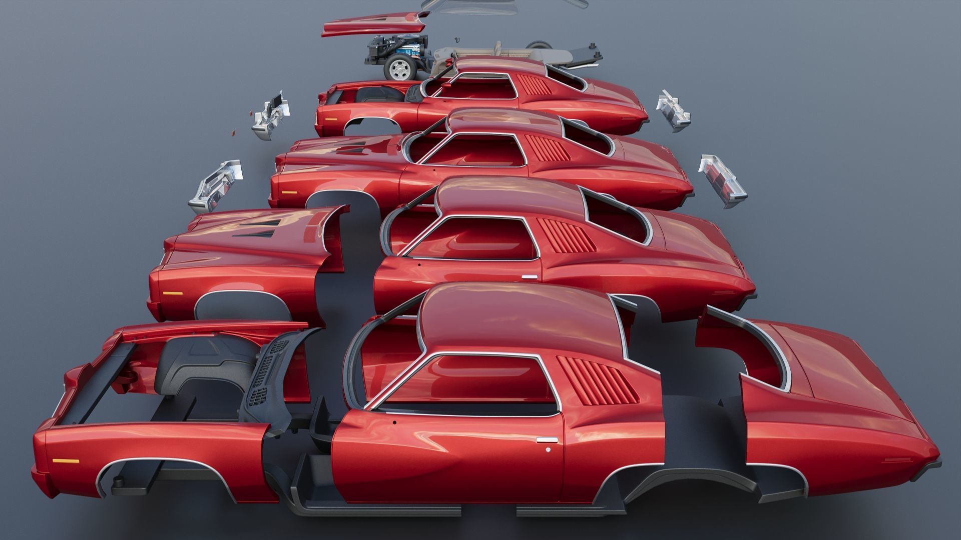 Pontiac GTO 1973 3D print model_16