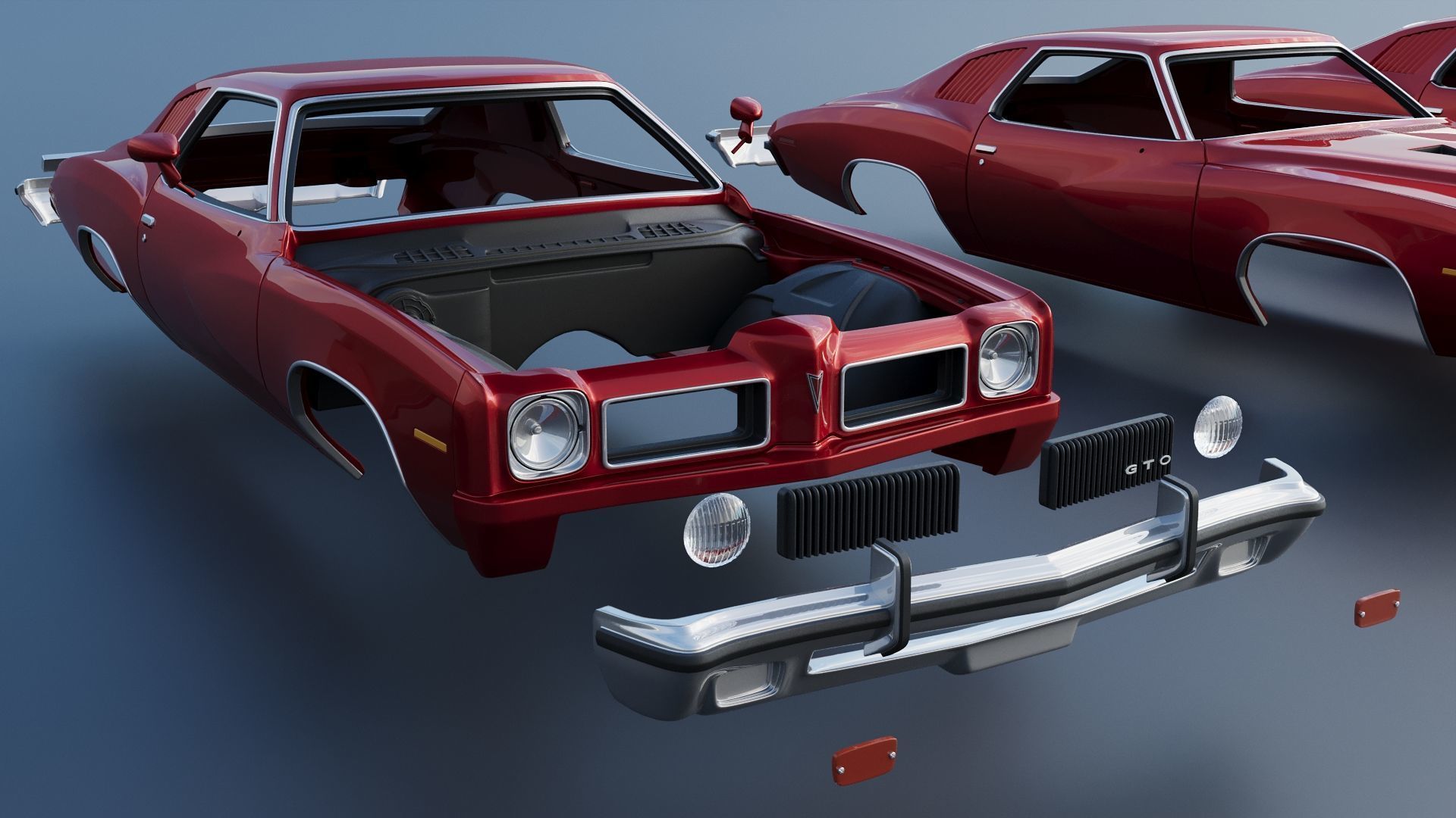Pontiac GTO 1973 3D print model_22