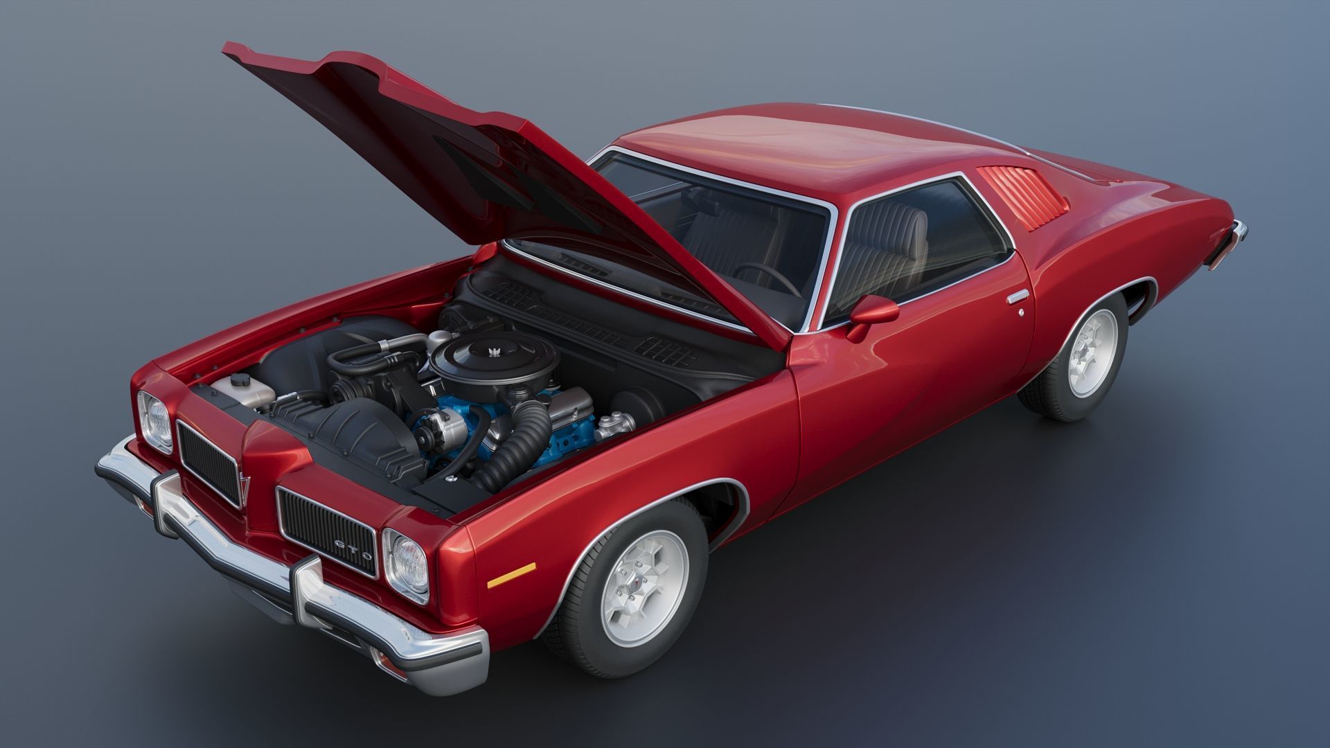 Pontiac GTO 1973 3D print model_12
