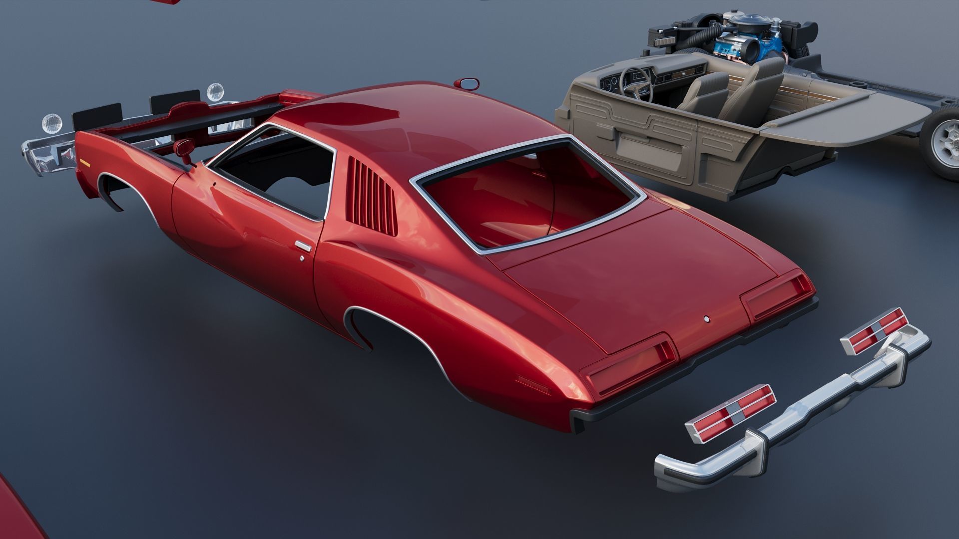 Pontiac GTO 1973 3D print model_18