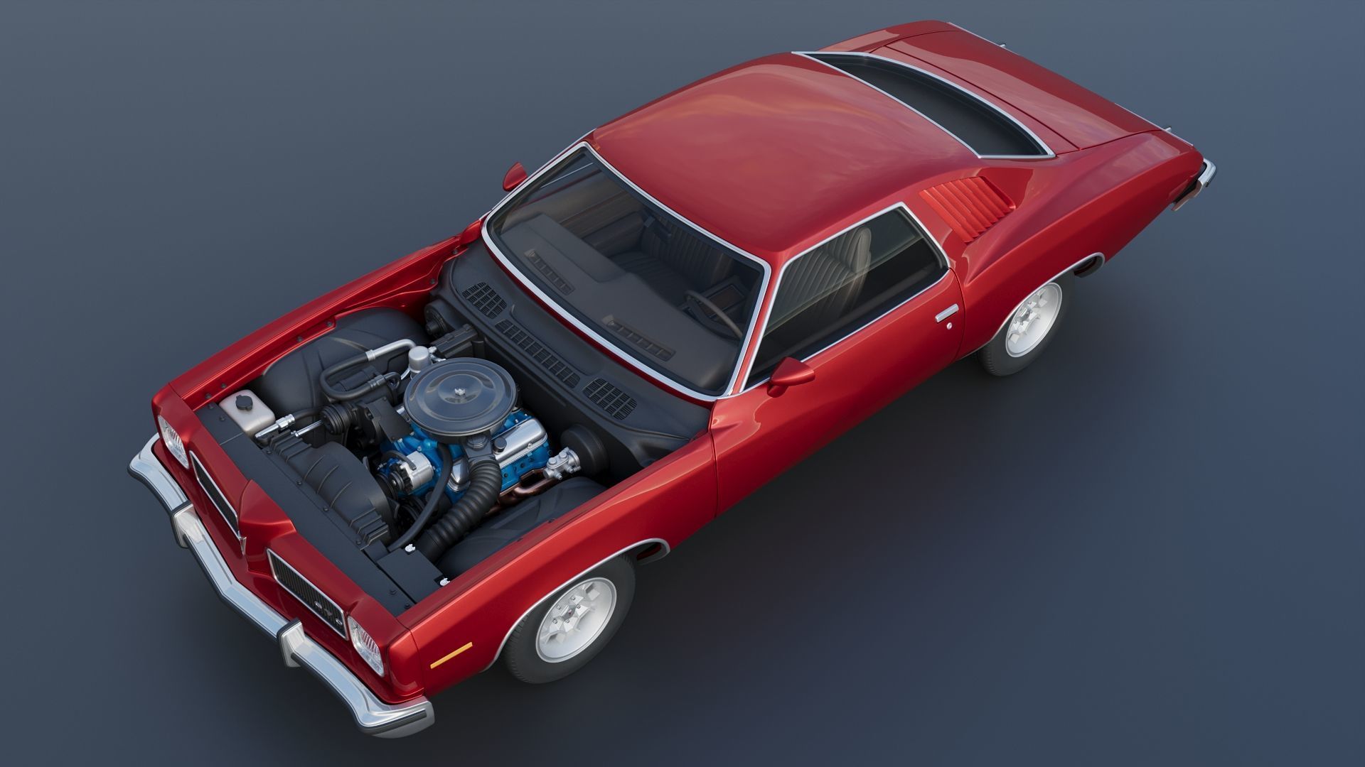 Pontiac GTO 1973 3D print model_13