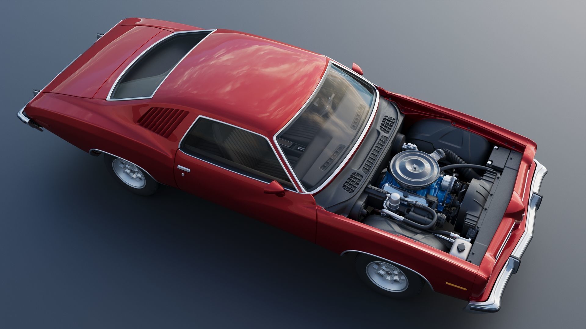 Pontiac GTO 1973 3D print model_14