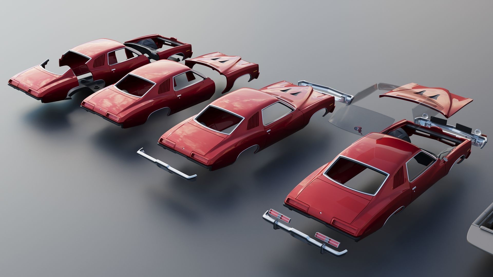 Pontiac GTO 1973 3D print model_19