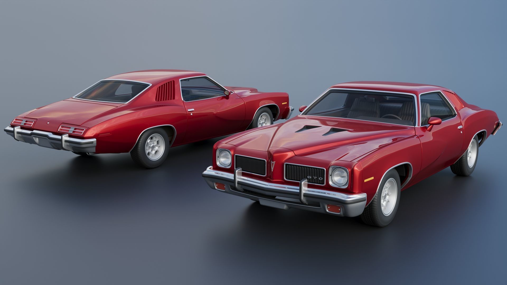 Pontiac GTO 1973 3D print model_1