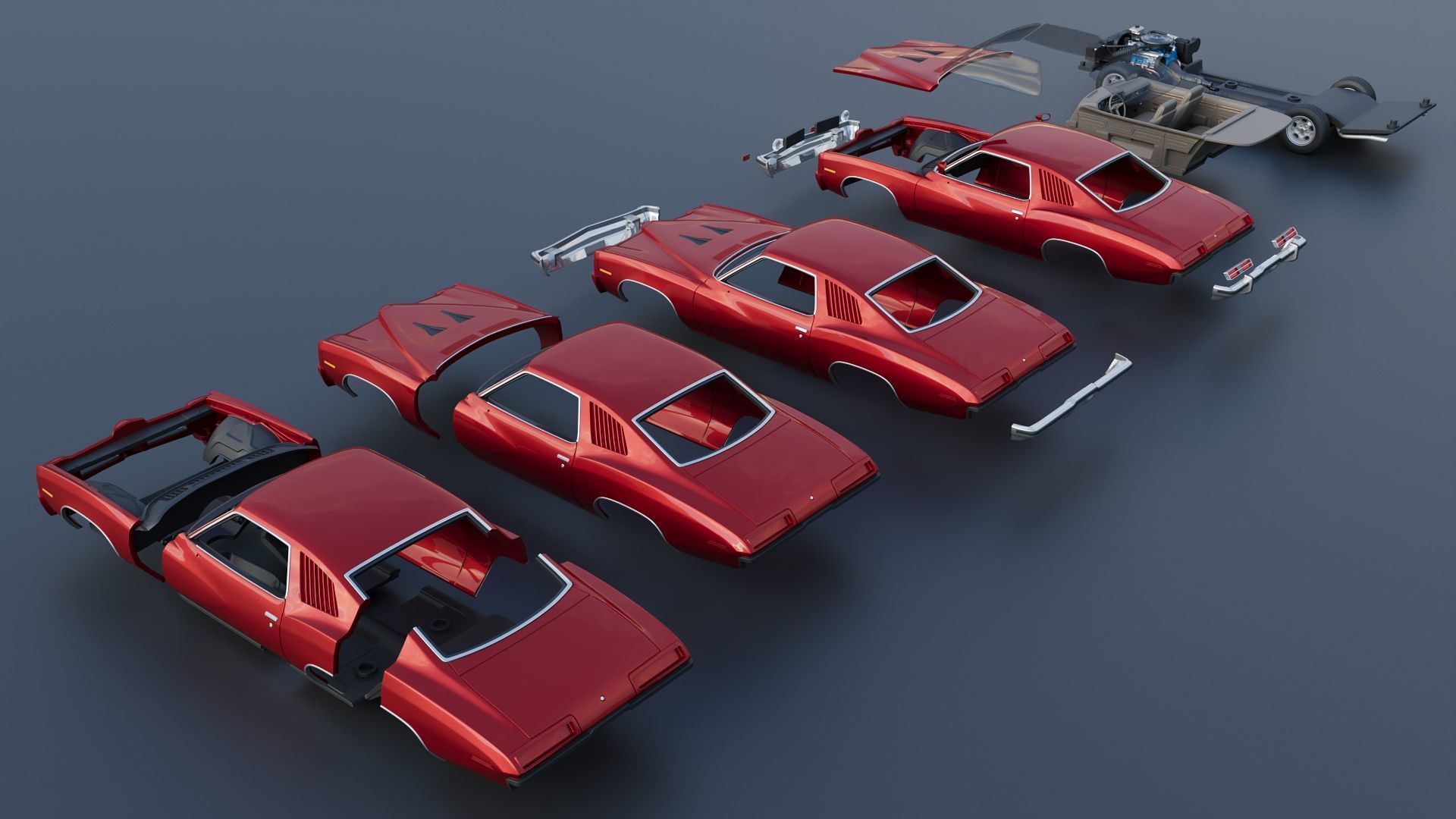 Pontiac GTO 1973 3D print model_17