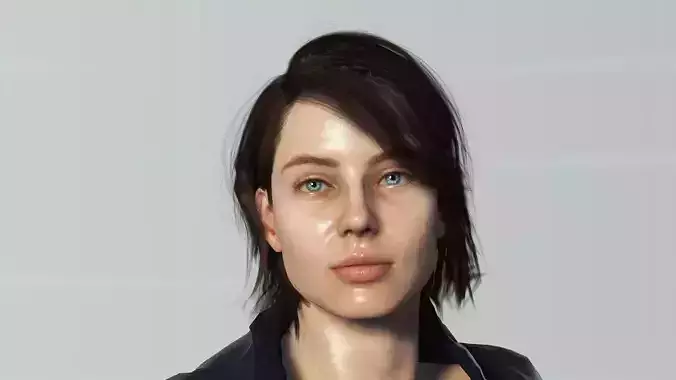 Sexy CEO Low-poly 3D model