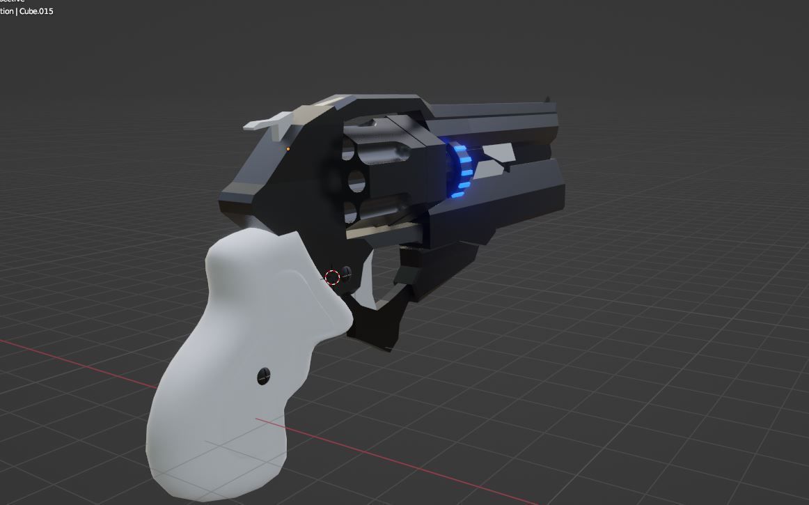 Sci-Fi Revolver 3D model_2