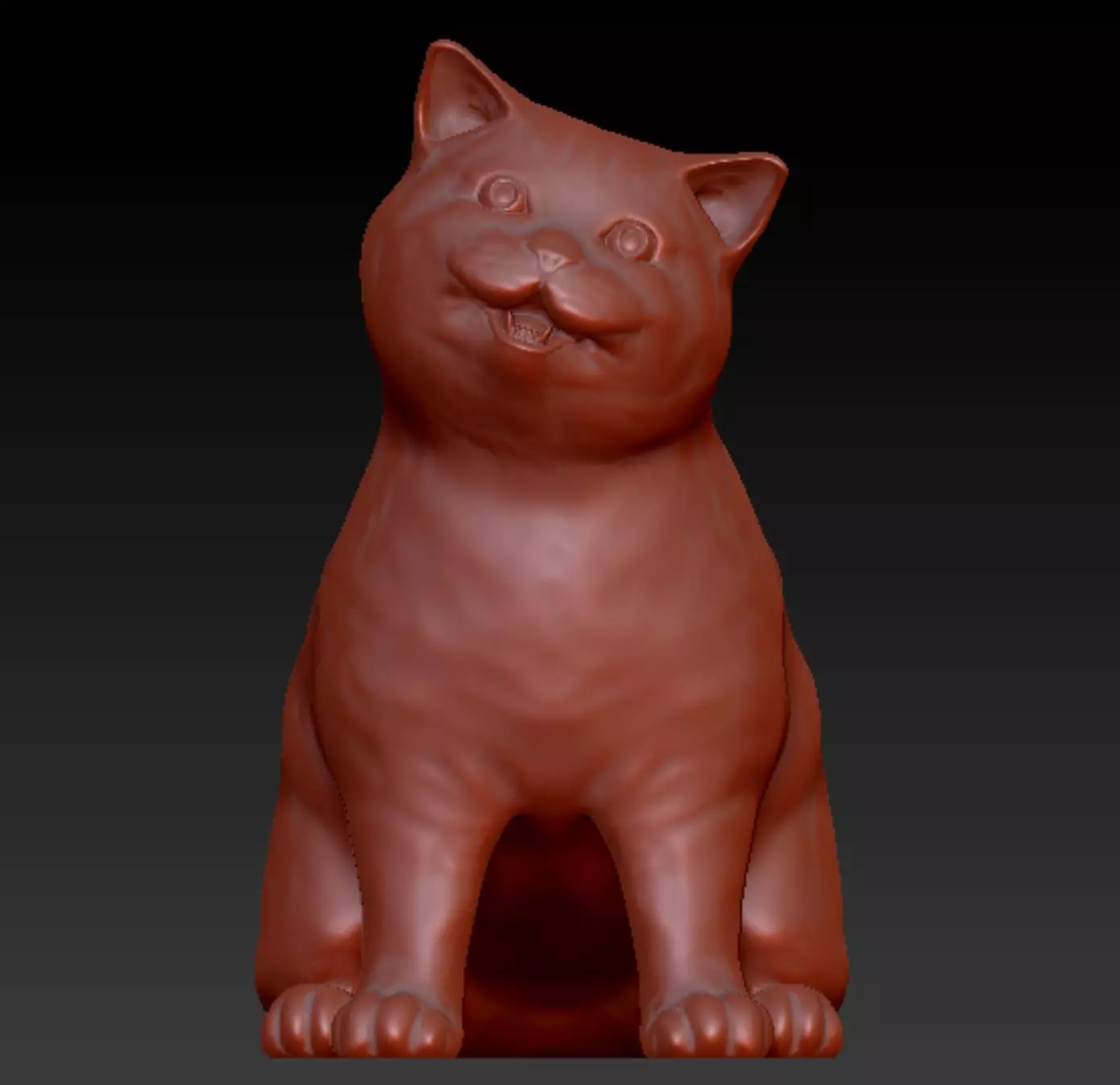 Happy Cat sculpt Free 3D print model