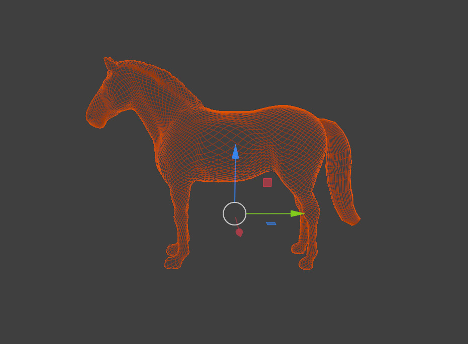 Rigged and animated white horse Low-poly 3D model_16