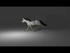 Rigged and animated white horse Low-poly 3D model_1