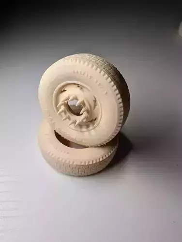 Semi truck and trailer tires 22-5 inch Oregon Interstate tire 3D print model