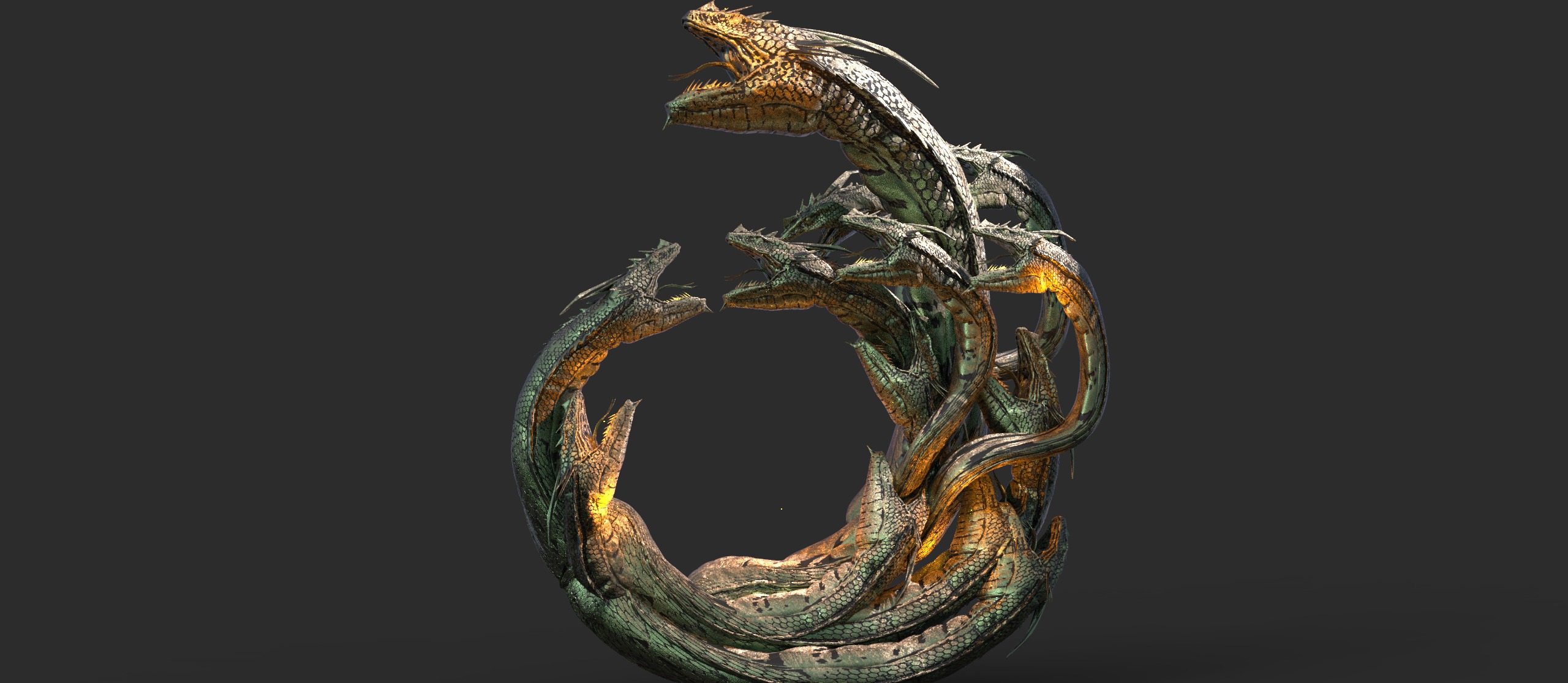 Serpents Hive sculpture 3D model_1