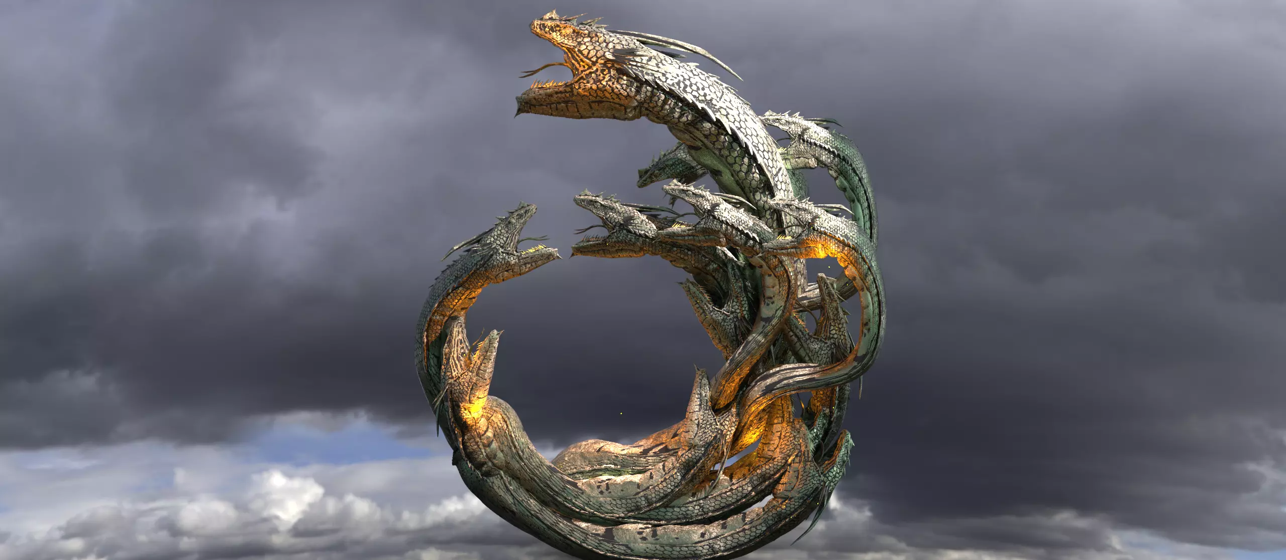 Serpents Hive sculpture 3D model_0