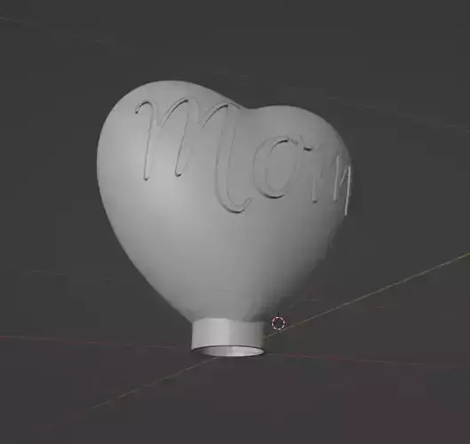 HEART MOM led lamp without base -  mothers day gift  3D print model