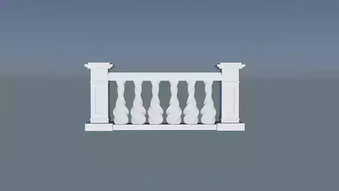 3D Concrete Balustrade