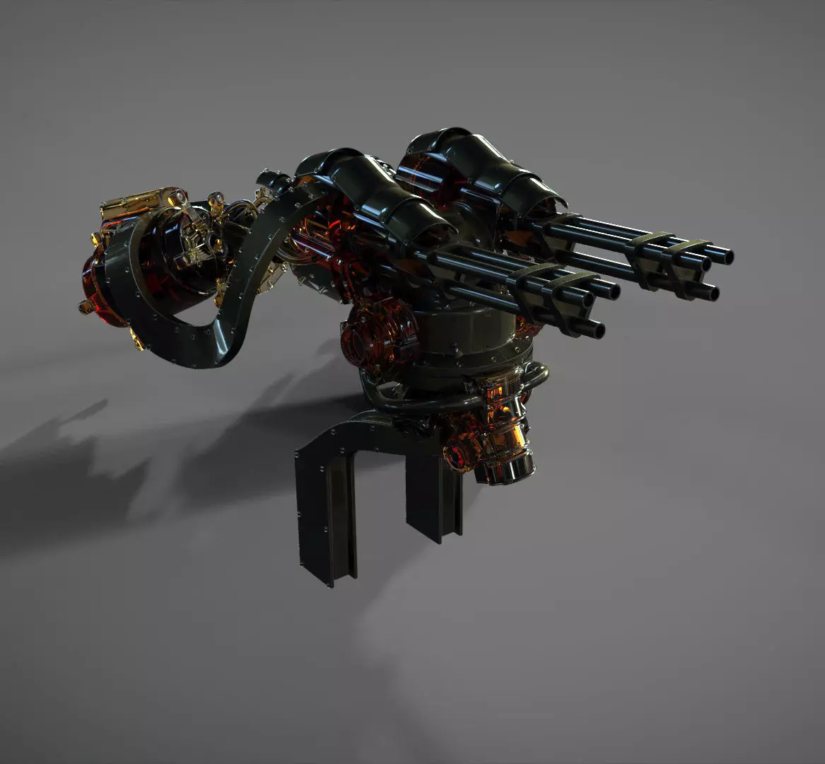 Machine Gun 01 3D model_0