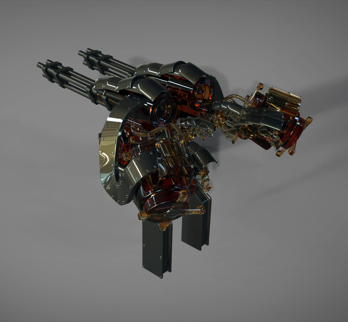 Machine Gun 01 3D model_1