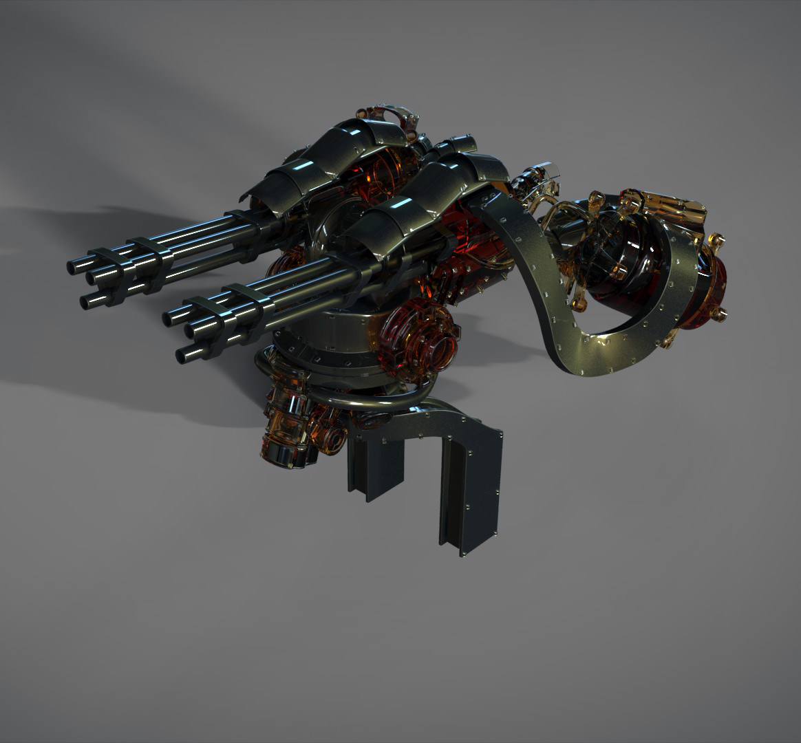 Machine Gun 01 3D model_2