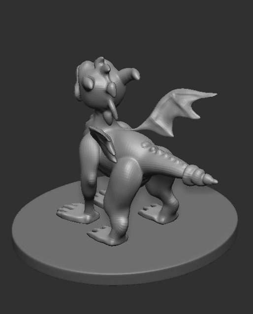 Cartoon Dragon 3D print model_3