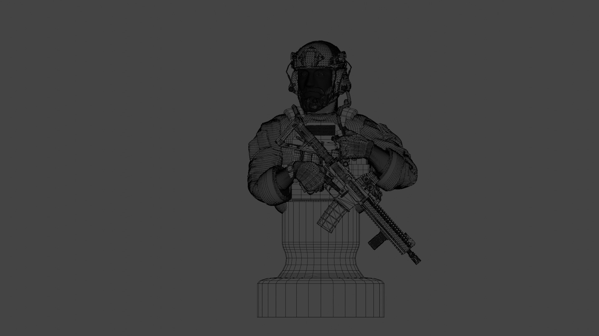 Soldier Bust 3D print model_13