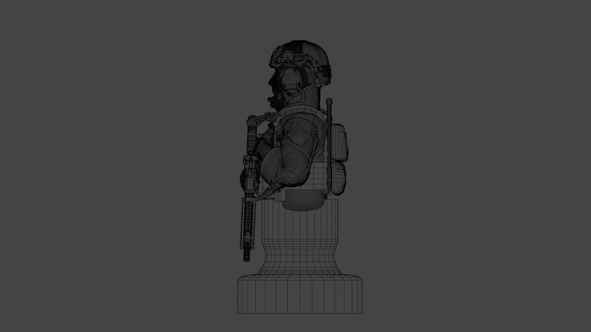 Soldier Bust 3D print model_14