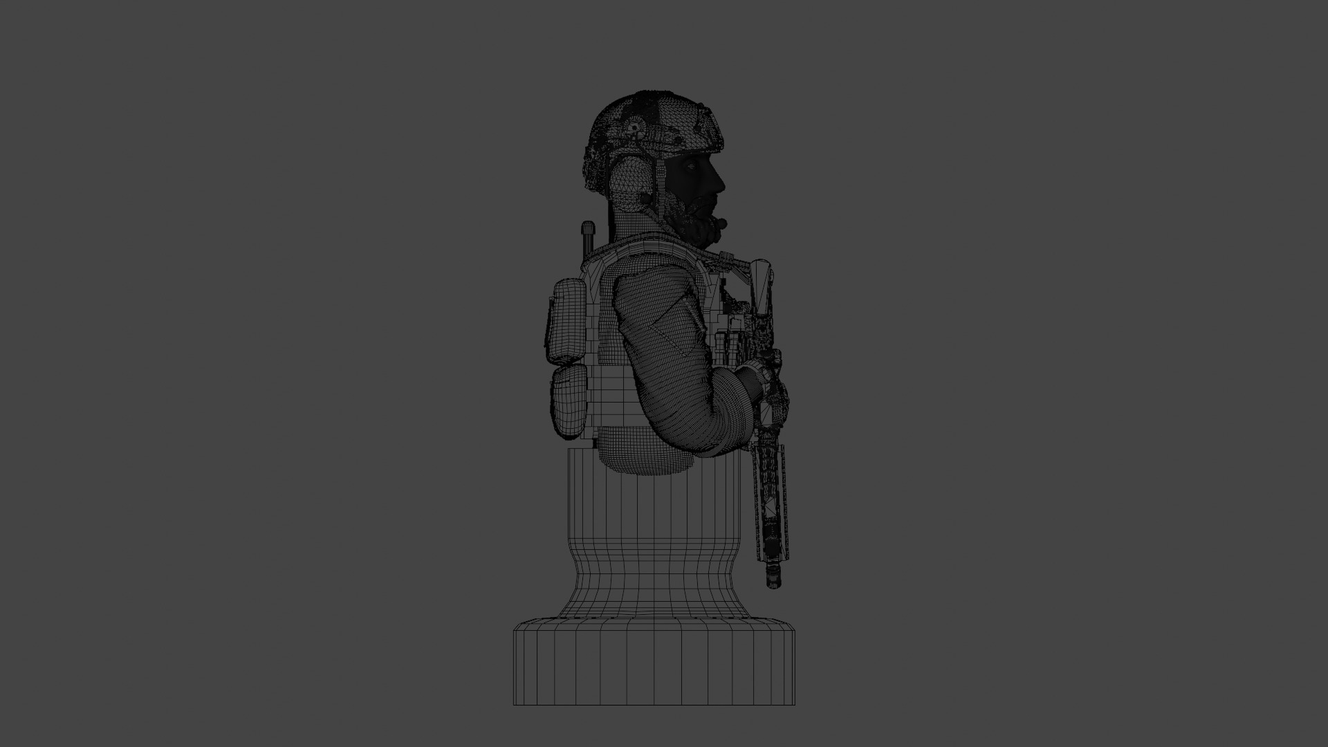Soldier Bust 3D print model_16