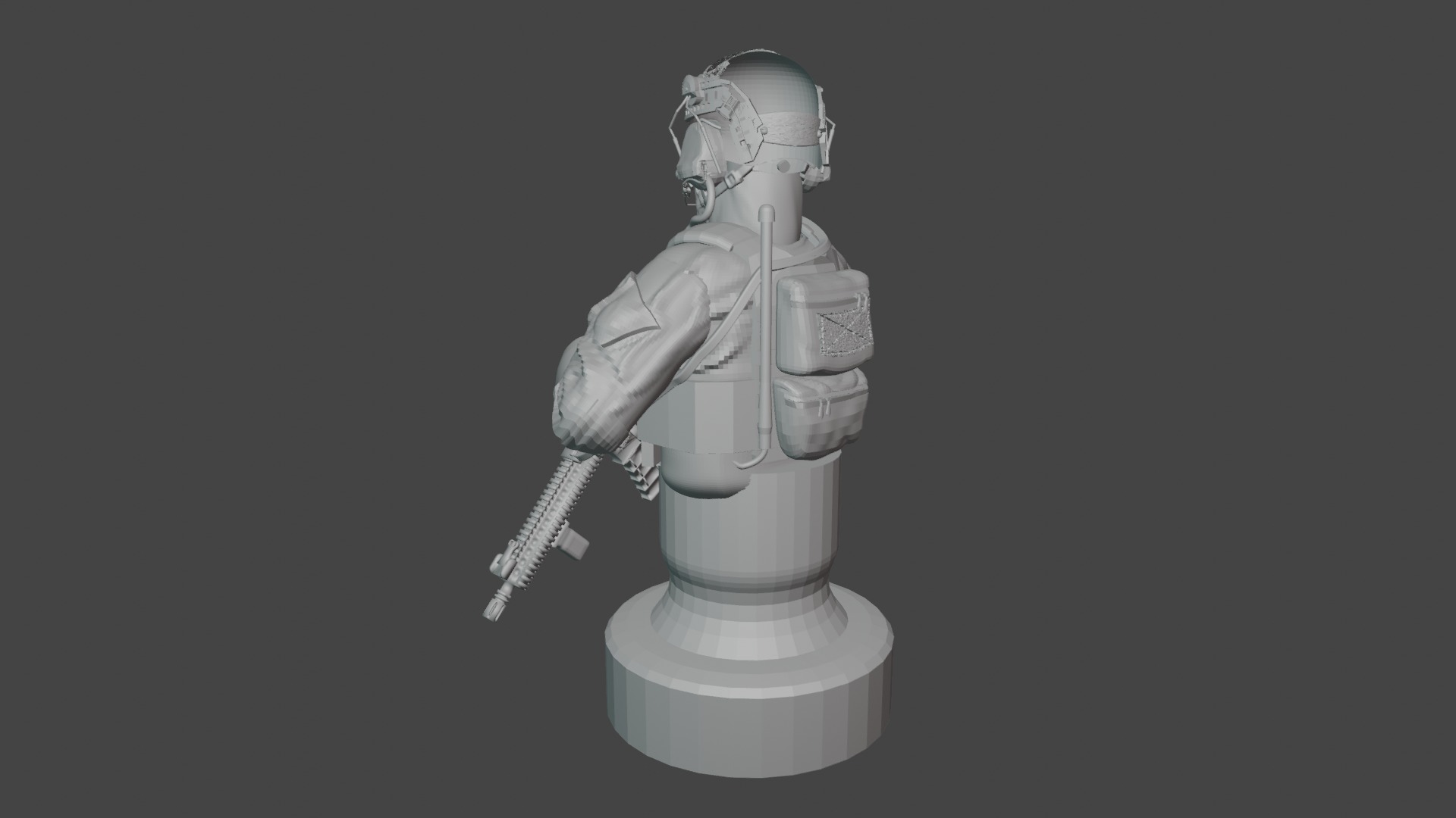 Soldier Bust 3D print model_2