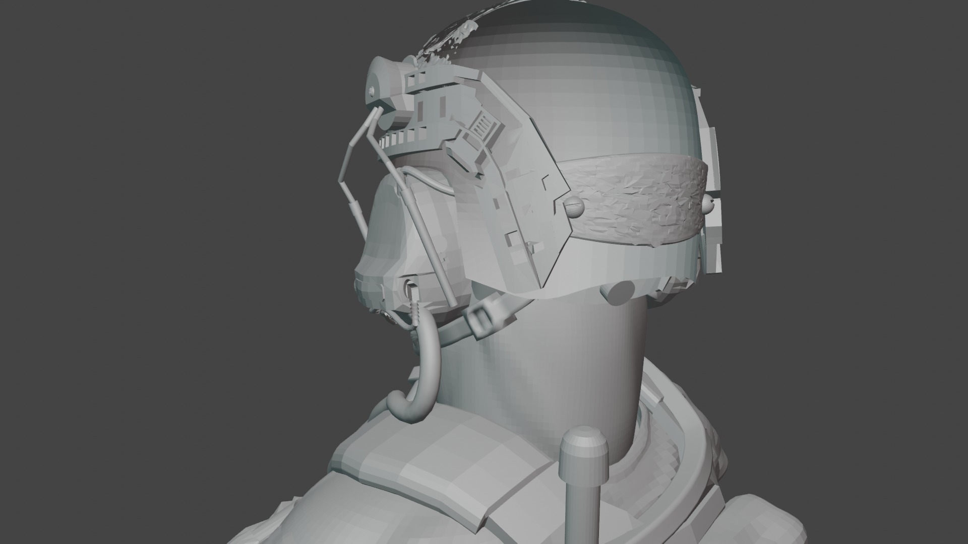Soldier Bust 3D print model_9