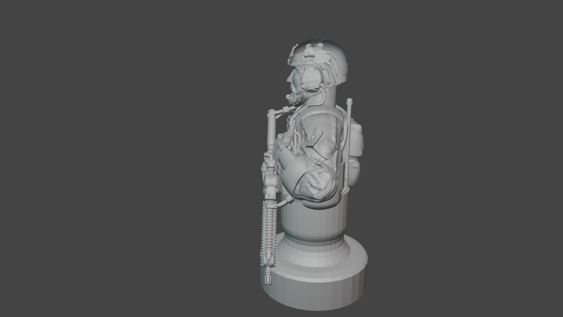 Soldier Bust 3D print model_10
