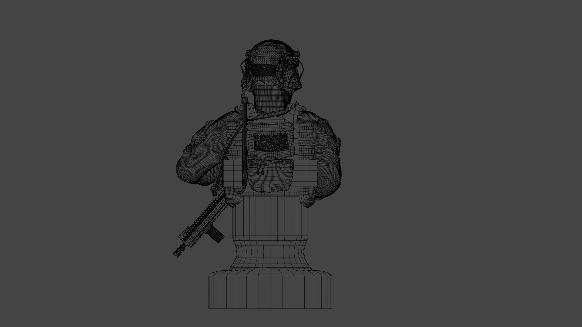 Soldier Bust 3D print model_15