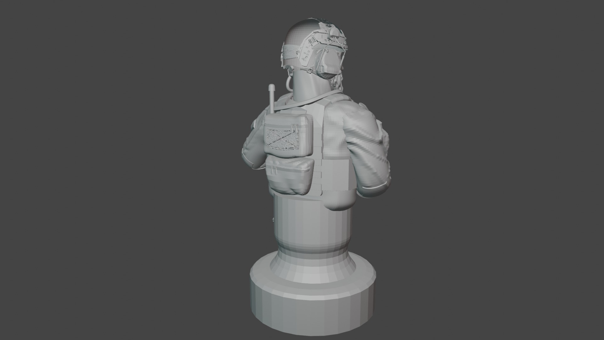 Soldier Bust 3D print model_4