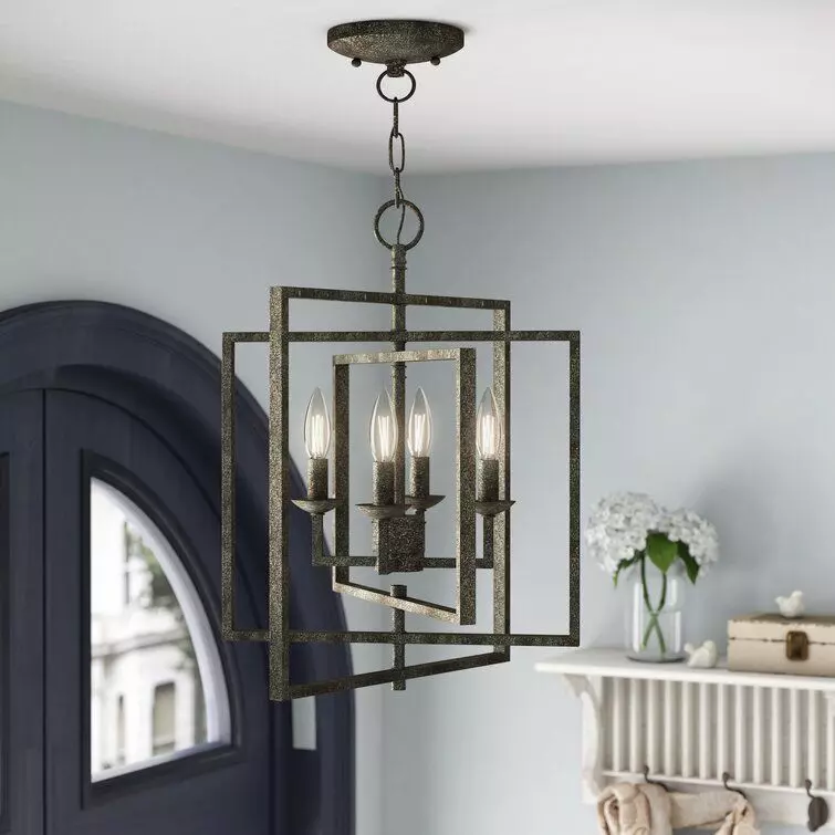 Zoe Light Geometric Chandelier 3D model_0
