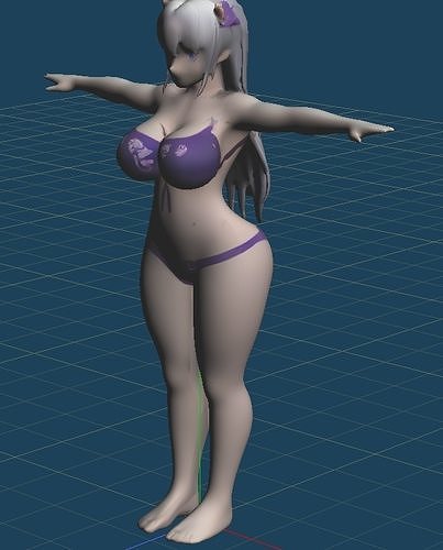 practica girl Free 3D model