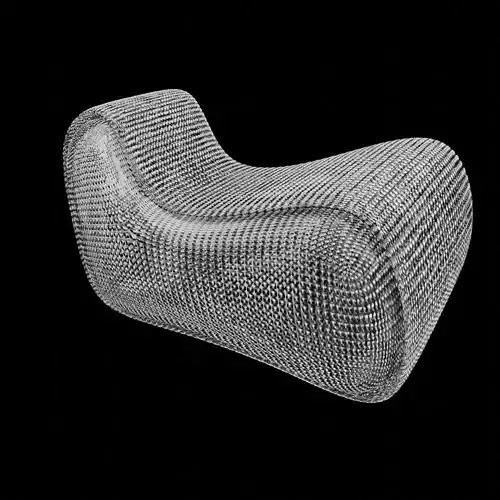 Modern Textured Lounge Chair 3D Model