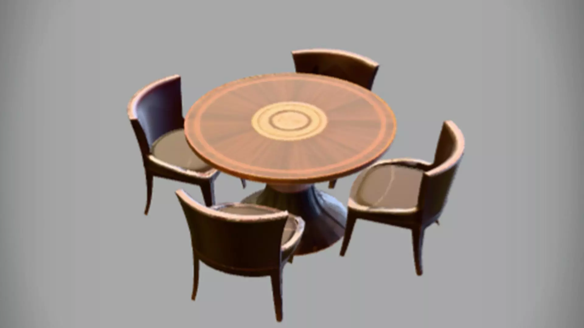 round conference table with chairs 3D model_27