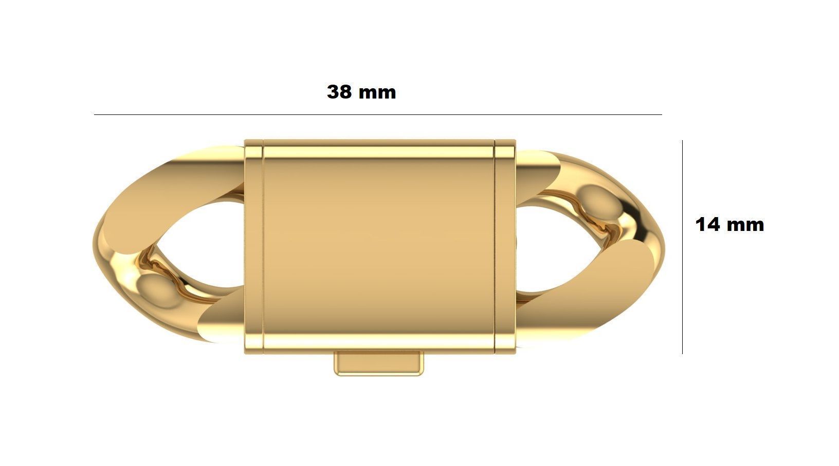 13 MM CUBAN LINK CHAIN FOR BRACELET OR NECKLACE 3D print model_4